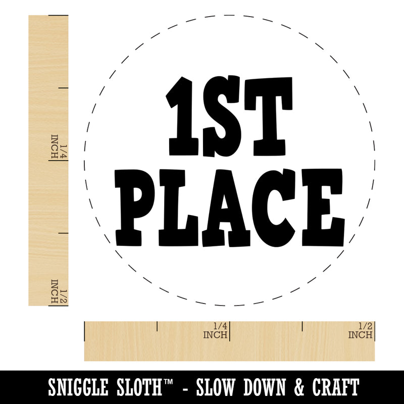 First Place Fun Text Self-Inking Rubber Stamp for Stamping Crafting Planners