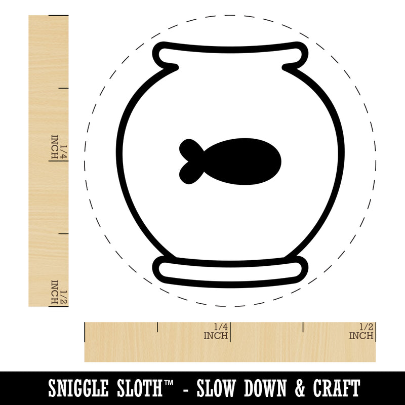 Fish Bowl Self-Inking Rubber Stamp for Stamping Crafting Planners