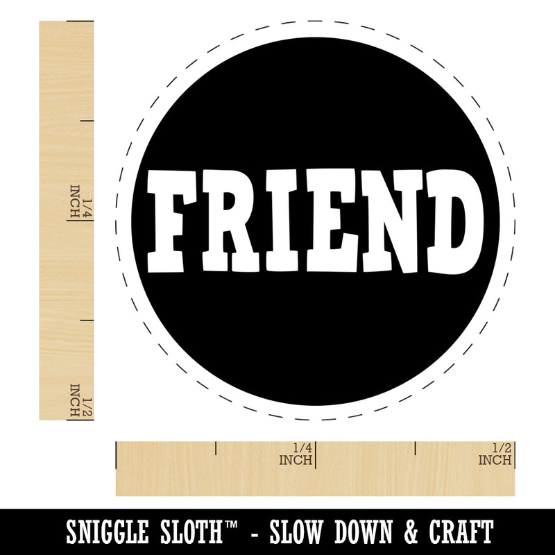 Friend in Circle Self-Inking Rubber Stamp for Stamping Crafting Planners