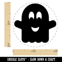 Ghost Smiling Halloween Self-Inking Rubber Stamp for Stamping Crafting Planners