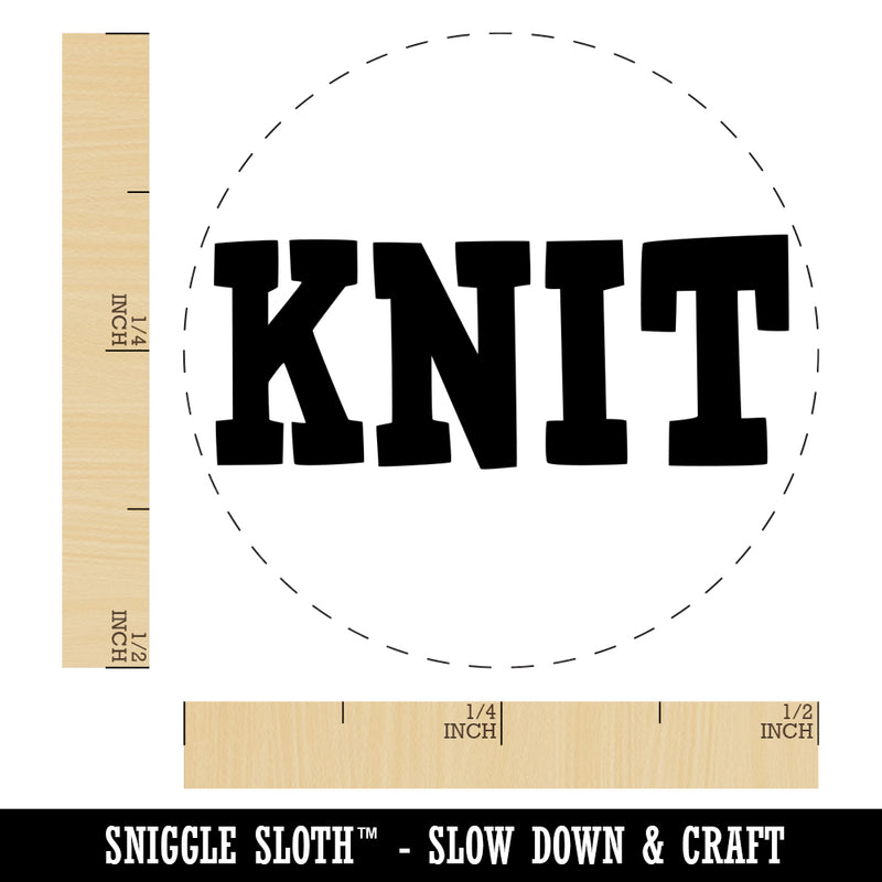 Knit Fun Text Self-Inking Rubber Stamp for Stamping Crafting Planners