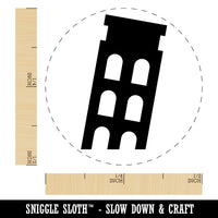 Leaning Tower of Pisa Icon Italy Self-Inking Rubber Stamp for Stamping Crafting Planners