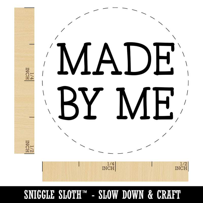 Made By Me Handmade Fun Text Self-Inking Rubber Stamp for Stamping Crafting Planners