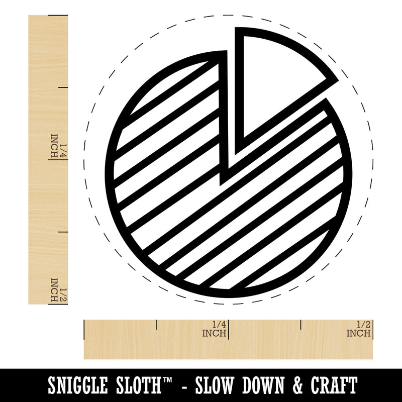 Pie Chart Business Office Icon Self-Inking Rubber Stamp for Stamping Crafting Planners
