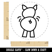 Pig Butt Doodle Self-Inking Rubber Stamp for Stamping Crafting Planners