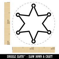 Sheriff Badge Outline Self-Inking Rubber Stamp for Stamping Crafting Planners