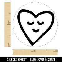 Sleeping Heart Doodle Self-Inking Rubber Stamp for Stamping Crafting Planners