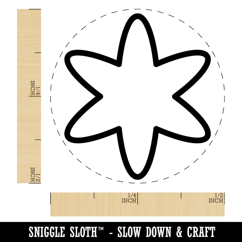 Asterisk Symbol Outline Self-Inking Rubber Stamp for Stamping Crafting Planners