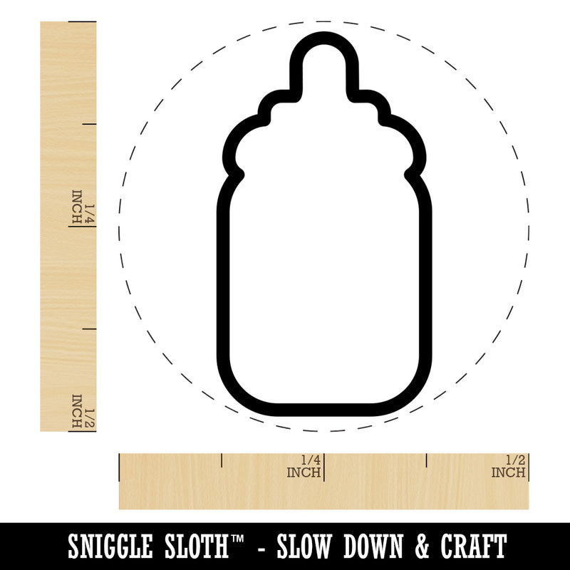 Baby Bottle Outline Self-Inking Rubber Stamp for Stamping Crafting Planners