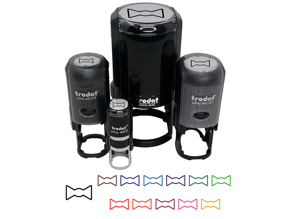 Bow Tie Outline Self-Inking Rubber Stamp for Stamping Crafting Planners