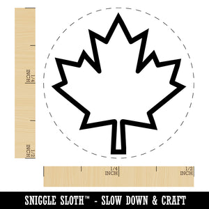 Canada Maple Leaf Outline Self-Inking Rubber Stamp for Stamping Crafting Planners