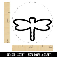 Dragonfly Outline Self-Inking Rubber Stamp for Stamping Crafting Planners