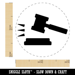 Gavel Judge Lawyer Icon Self-Inking Rubber Stamp for Stamping Crafting Planners