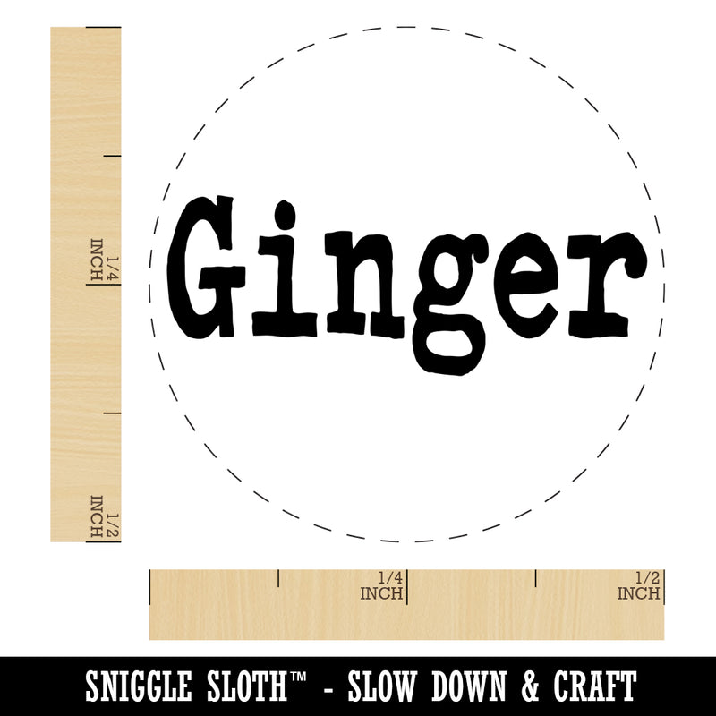 Ginger Herb Fun Text Self-Inking Rubber Stamp for Stamping Crafting Planners