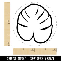 Palm Leaf Tropical Outline Self-Inking Rubber Stamp for Stamping Crafting Planners