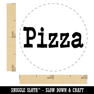 Pizza Fun Text Self-Inking Rubber Stamp for Stamping Crafting Planners