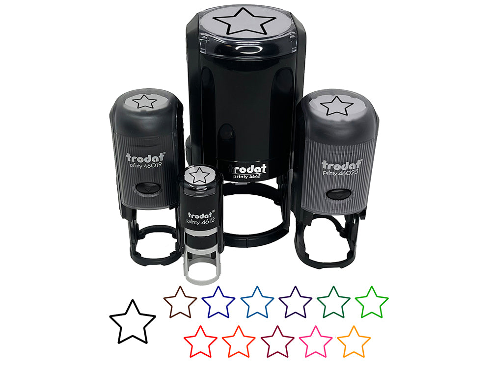 Star Shape Excellent Outline Self-Inking Rubber Stamp for Stamping Crafting Planners