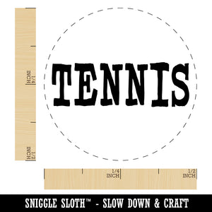 Tennis Fun Text Self-Inking Rubber Stamp for Stamping Crafting Planners