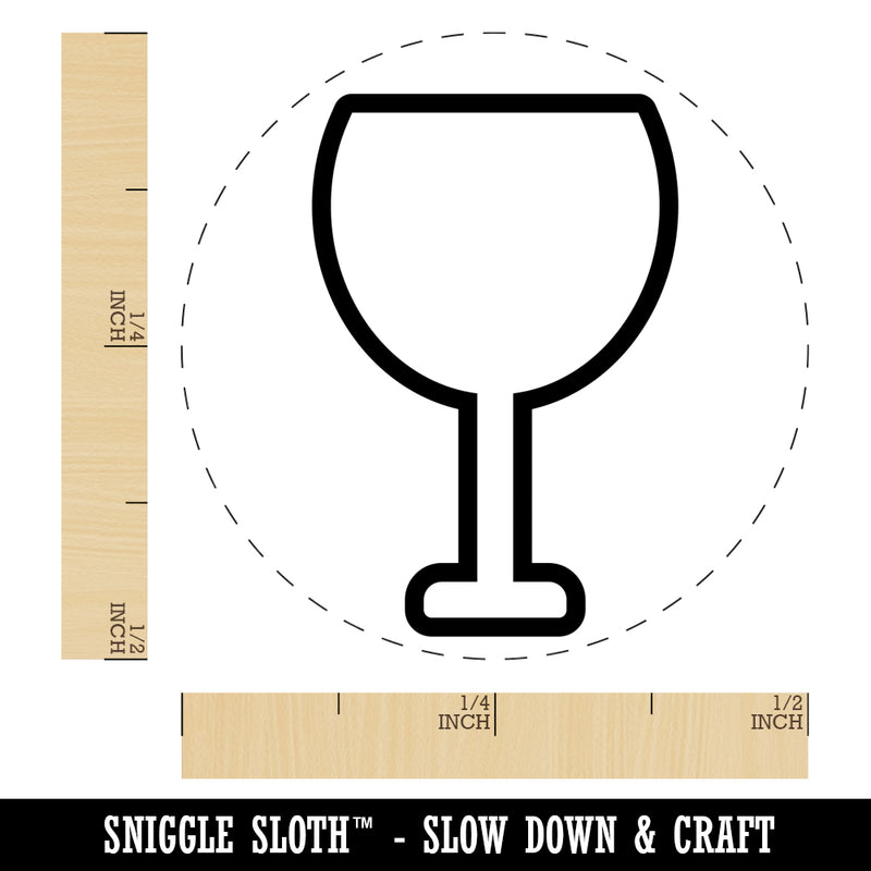 Wine Glass Outline Self-Inking Rubber Stamp for Stamping Crafting Planners