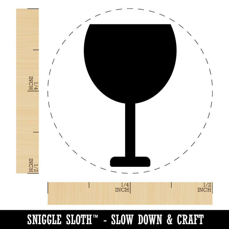 Wine Glass Solid Self-Inking Rubber Stamp for Stamping Crafting Planners