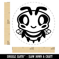 Cute Bee Happy Self-Inking Rubber Stamp for Stamping Crafting Planners