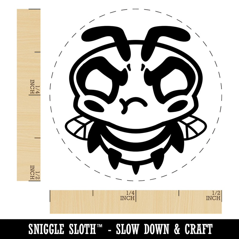 Cute Bee Mad Grumpy Self-Inking Rubber Stamp for Stamping Crafting Planners