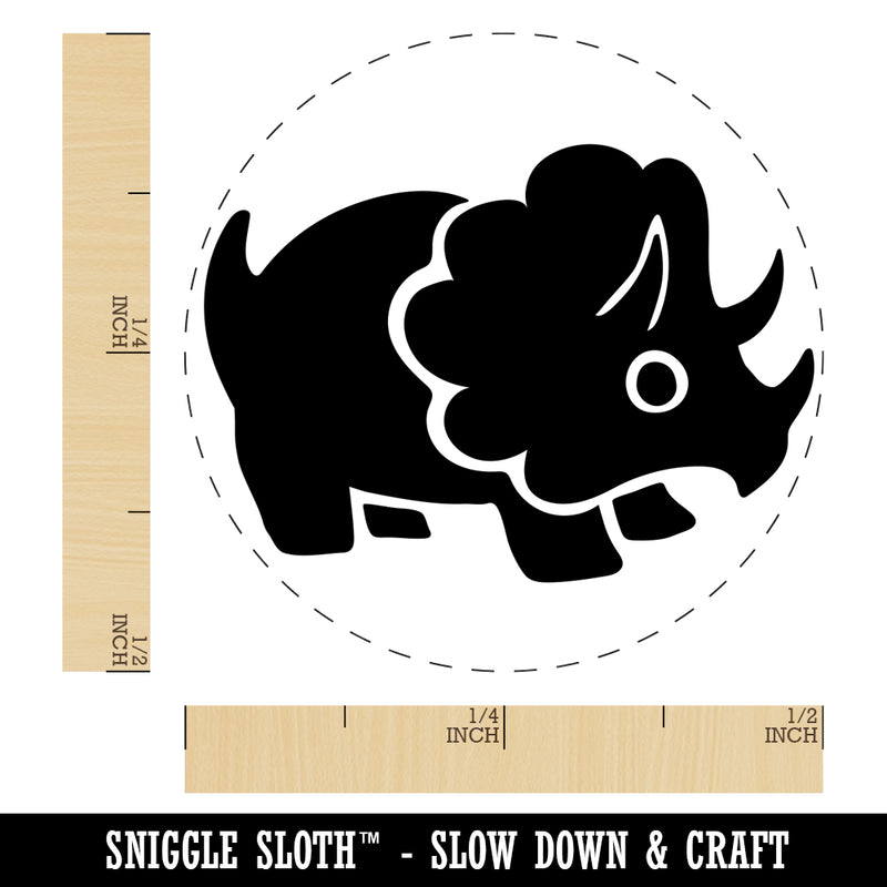 Cute Triceratops Dinosaur Self-Inking Rubber Stamp for Stamping Crafting Planners