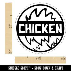 Food Label Chicken Self-Inking Rubber Stamp for Stamping Crafting Planners