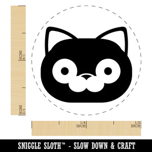 Round Cat Face Shocked Self-Inking Rubber Stamp for Stamping Crafting Planners