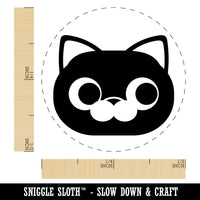 Round Cat Face Side Eye Self-Inking Rubber Stamp for Stamping Crafting Planners