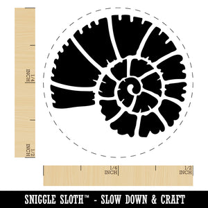 Spiral Ammonite Fossil Marine Mollusk Self-Inking Rubber Stamp for Stamping Crafting Planners