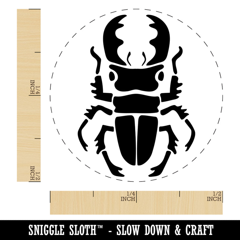 Stag Beetle Self-Inking Rubber Stamp for Stamping Crafting Planners