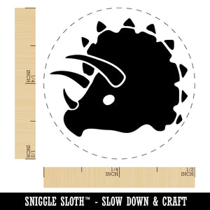 Triceratops Head Self-Inking Rubber Stamp for Stamping Crafting Planners