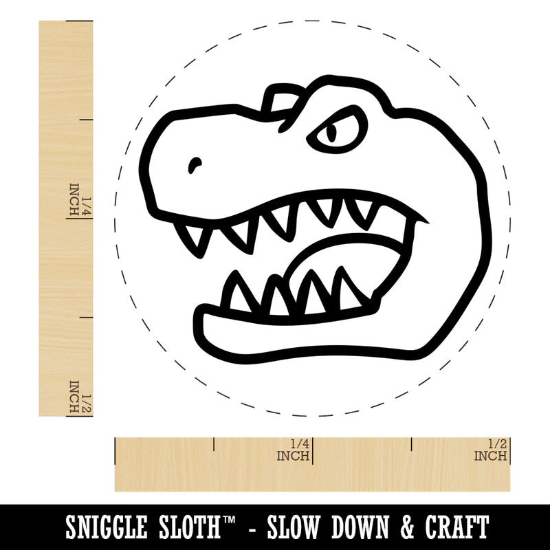 Tyrannosaurus Rex Head Self-Inking Rubber Stamp for Stamping Crafting Planners