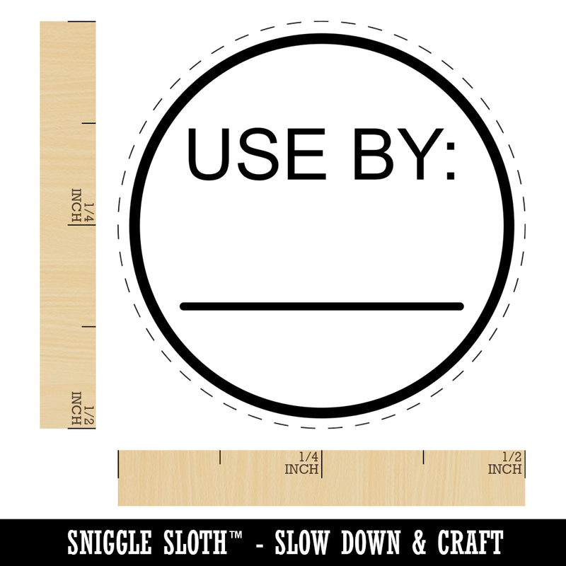 Use By Date Self-Inking Rubber Stamp for Stamping Crafting Planners