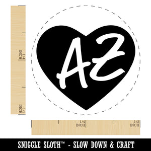 AZ Arizona State in Heart Self-Inking Rubber Stamp for Stamping Crafting Planners