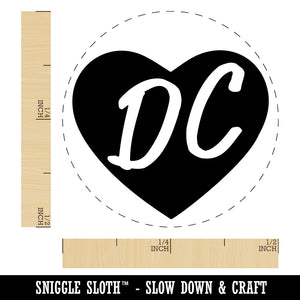 DC District of Columbia in Heart Self-Inking Rubber Stamp for Stamping Crafting Planners