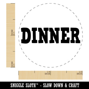 Dinner Meal Fun Text Self-Inking Rubber Stamp for Stamping Crafting Planners