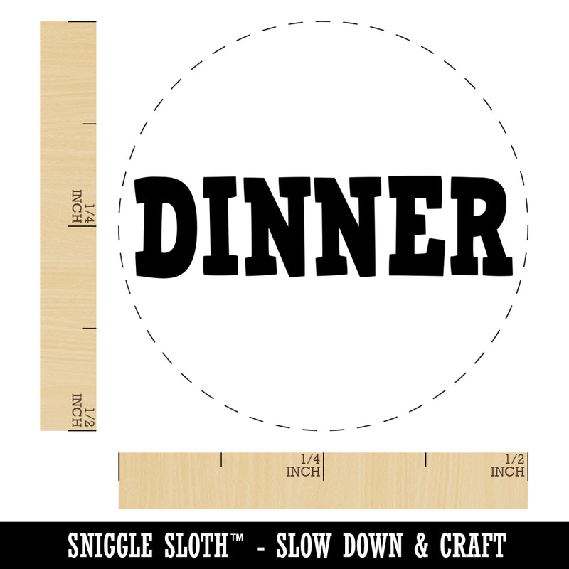 Dinner Meal Fun Text Self-Inking Rubber Stamp for Stamping Crafting Planners