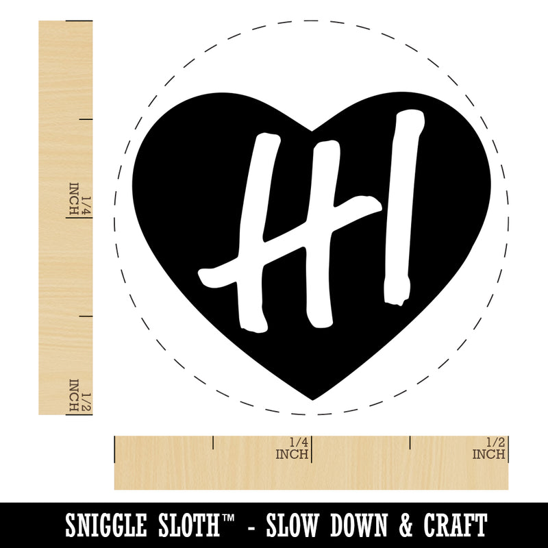 HI Hawaii State in Heart Self-Inking Rubber Stamp for Stamping Crafting Planners