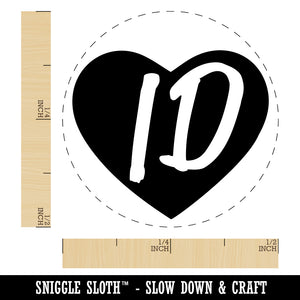 ID Idaho State in Heart Self-Inking Rubber Stamp for Stamping Crafting Planners