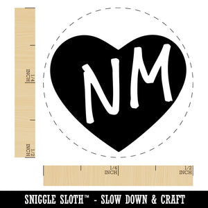 NM New Mexico State in Heart Self-Inking Rubber Stamp for Stamping Crafting Planners