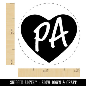 PA Pennsylvania State in Heart Self-Inking Rubber Stamp for Stamping Crafting Planners