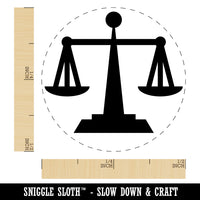 Scales of Justice Legal Lawyer Icon Self-Inking Rubber Stamp for Stamping Crafting Planners