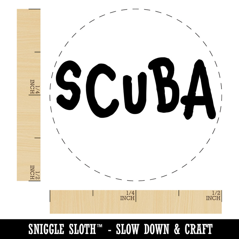 Scuba Diving Diver Fun Text Self-Inking Rubber Stamp for Stamping Crafting Planners