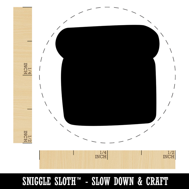 Slice of Bread Toast Solid Doodle Self-Inking Rubber Stamp for Stamping Crafting Planners