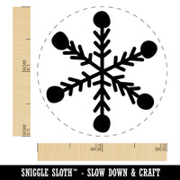 Snowflake Doodle Winter Self-Inking Rubber Stamp for Stamping Crafting Planners