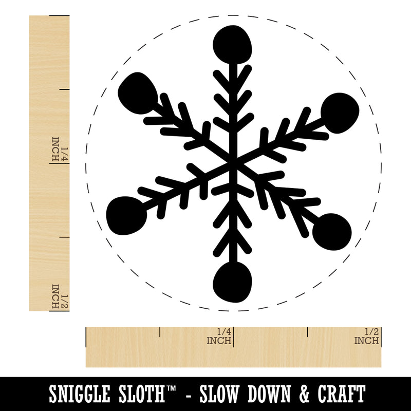 Snowflake Doodle Winter Self-Inking Rubber Stamp for Stamping Crafting Planners