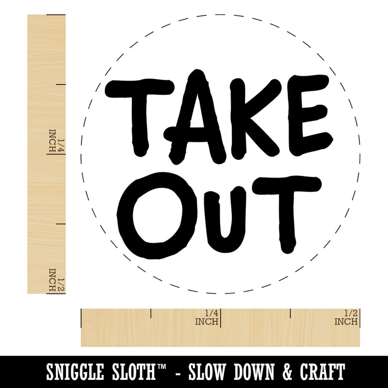 Take Out Fun Text Self-Inking Rubber Stamp for Stamping Crafting Planners