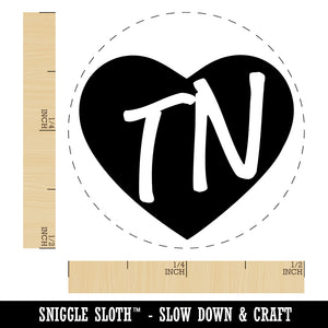 TN Tennessee State in Heart Self-Inking Rubber Stamp for Stamping Crafting Planners